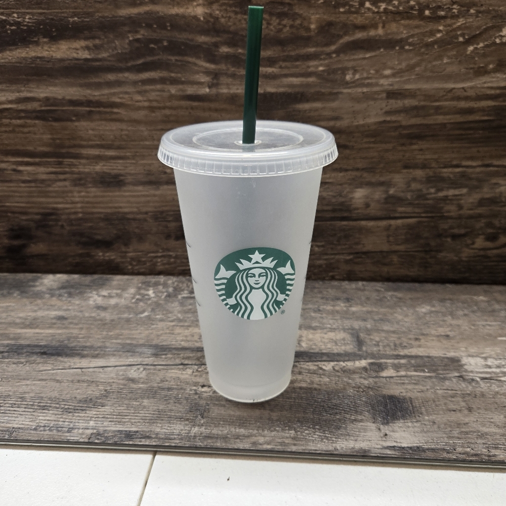 starbucks cold cup‎ Reusable Lid Straw Included